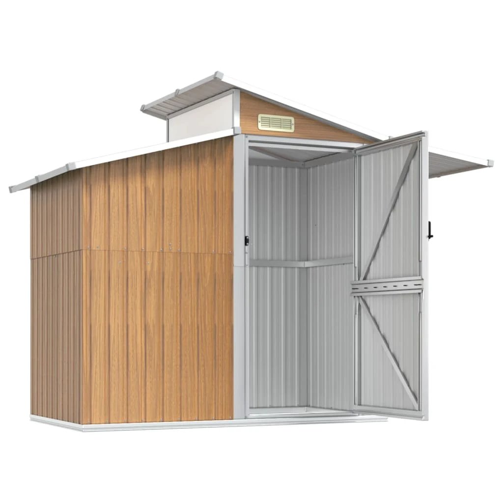 vidaXL Garden Shed Green 270x130x208.5 cm Galvanised Steel by vidaXL