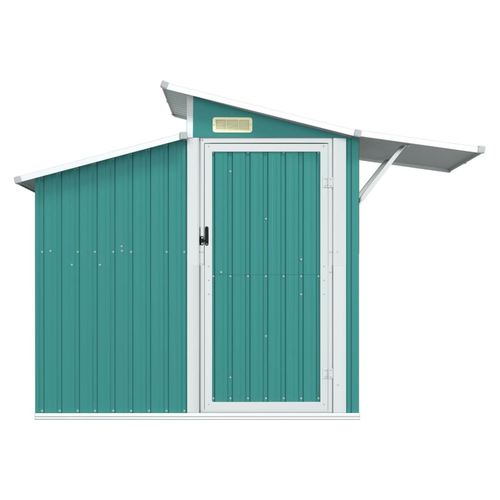 vidaXL vidaXL Garden Shed Green 270x130x208.5 cm Galvanised Steel - Garden Shed