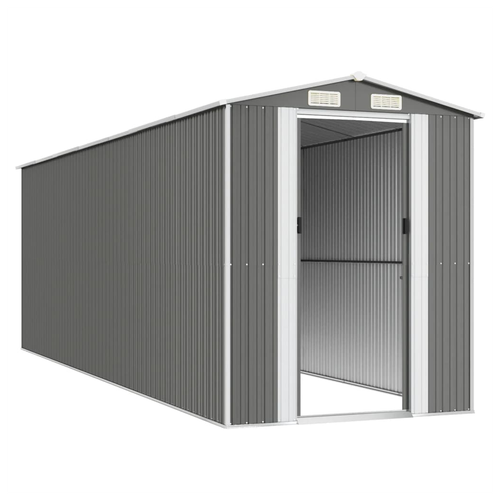 vidaXL vidaXL Garden Shed Green 192x108x223 cm Galvanised Steel - Garden Shed