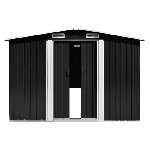 vidaXL Garden Shed Anthracite 257x779x181 cm Galvanised steel - Garden Shed from vidaXL