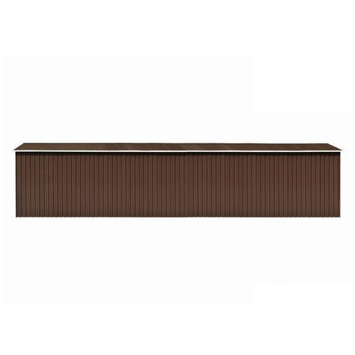vidaXL Garden Shed Brown 257x990x181 cm Galvanised steel - Garden Shed from vidaXL