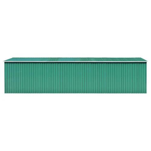 vidaXL Garden Shed Green 257x779x181 cm Galvanised steel - Garden Shed from vidaXL