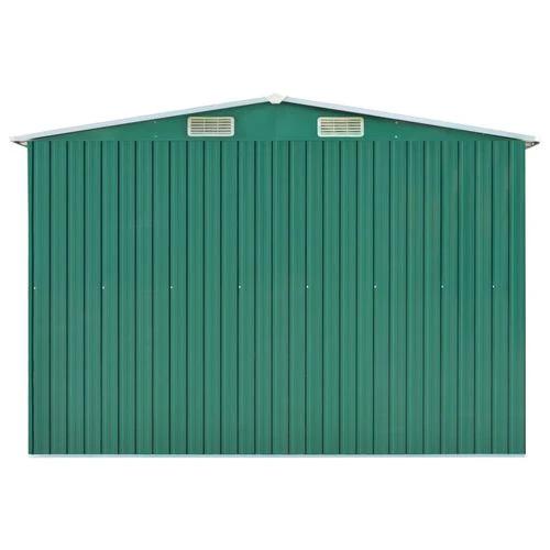 vidaXL Garden Shed Green 257x779x181 cm Galvanised steel - Garden Shed from vidaXL