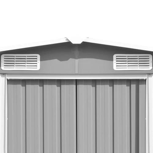 vidaXL Garden Shed Grey 257x990x181 cm Galvanised steel by vidaXL