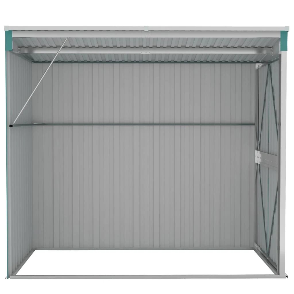 vidaXL Wall-mounted Garden Shed Green 118x100x178 cm Galvanised Steel by vidaXL