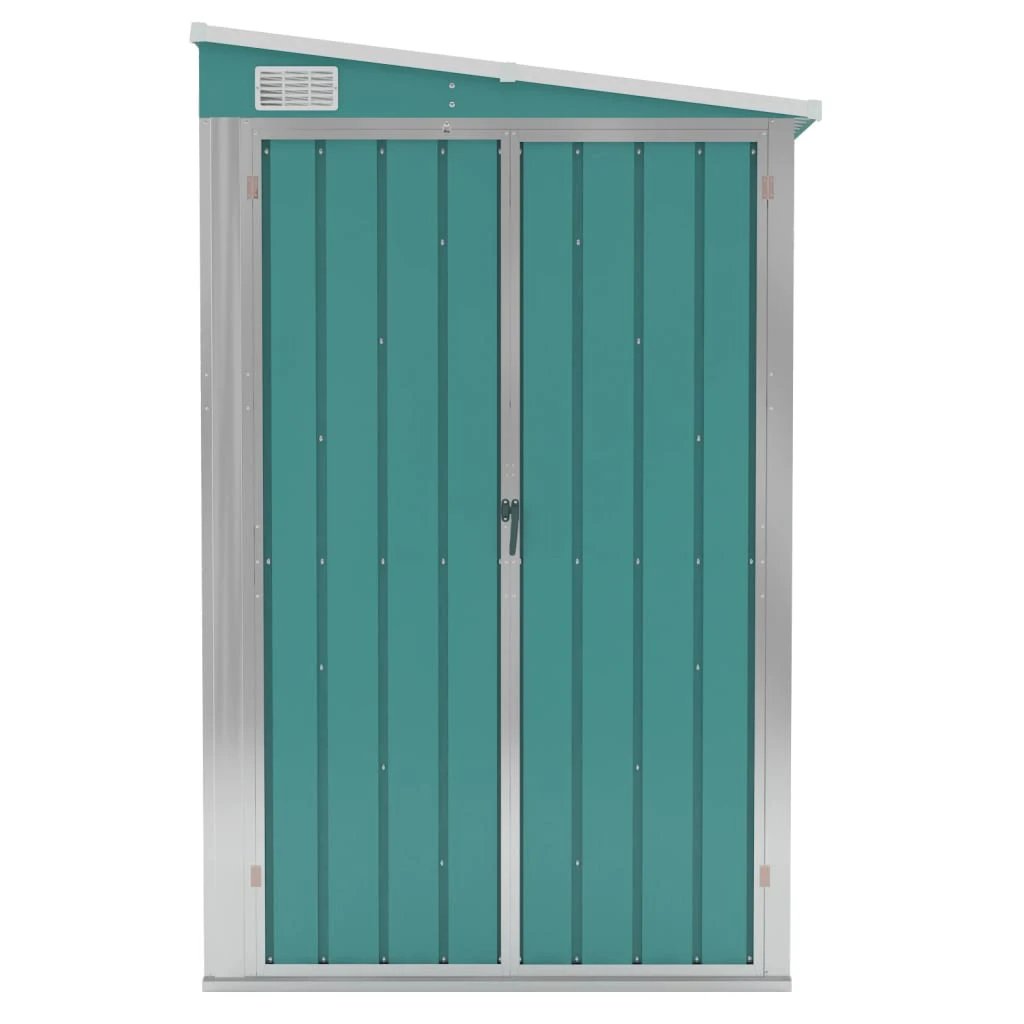 vidaXL vidaXL Wall-mounted Garden Shed Green 118x100x178 cm Galvanised Steel - Garden Shed