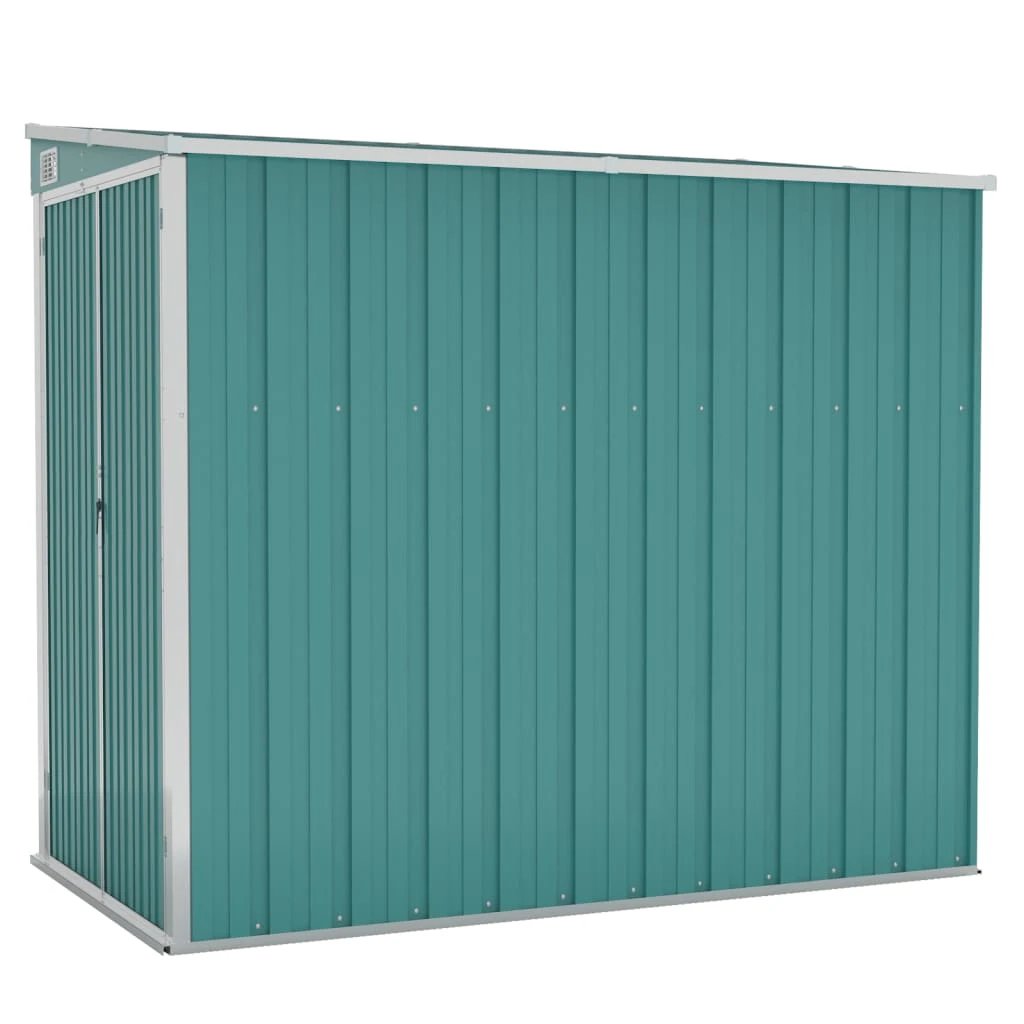 vidaXL Wall-mounted Garden Shed Green 118x100x178 cm Galvanised Steel by vidaXL