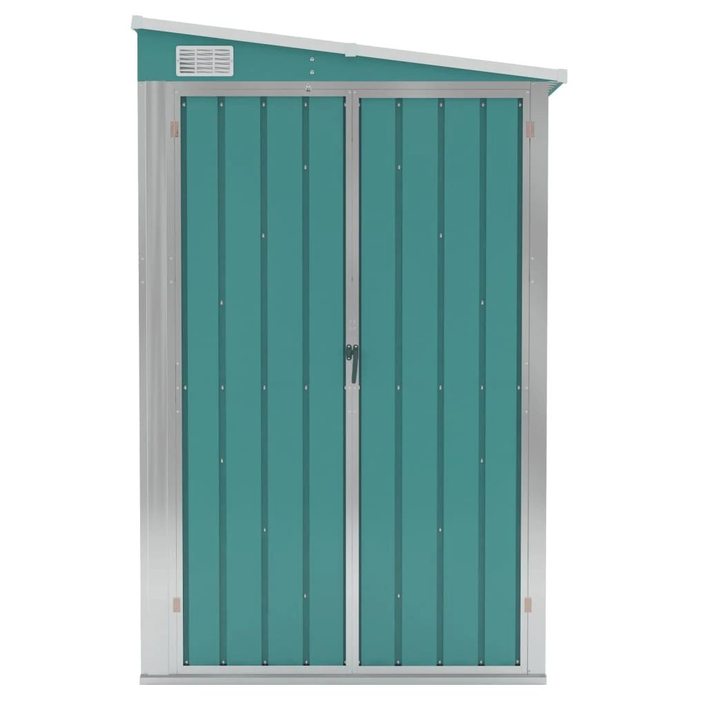 vidaXL Wall-mounted Garden Shed Green 118x100x178 cm Galvanised Steel by vidaXL