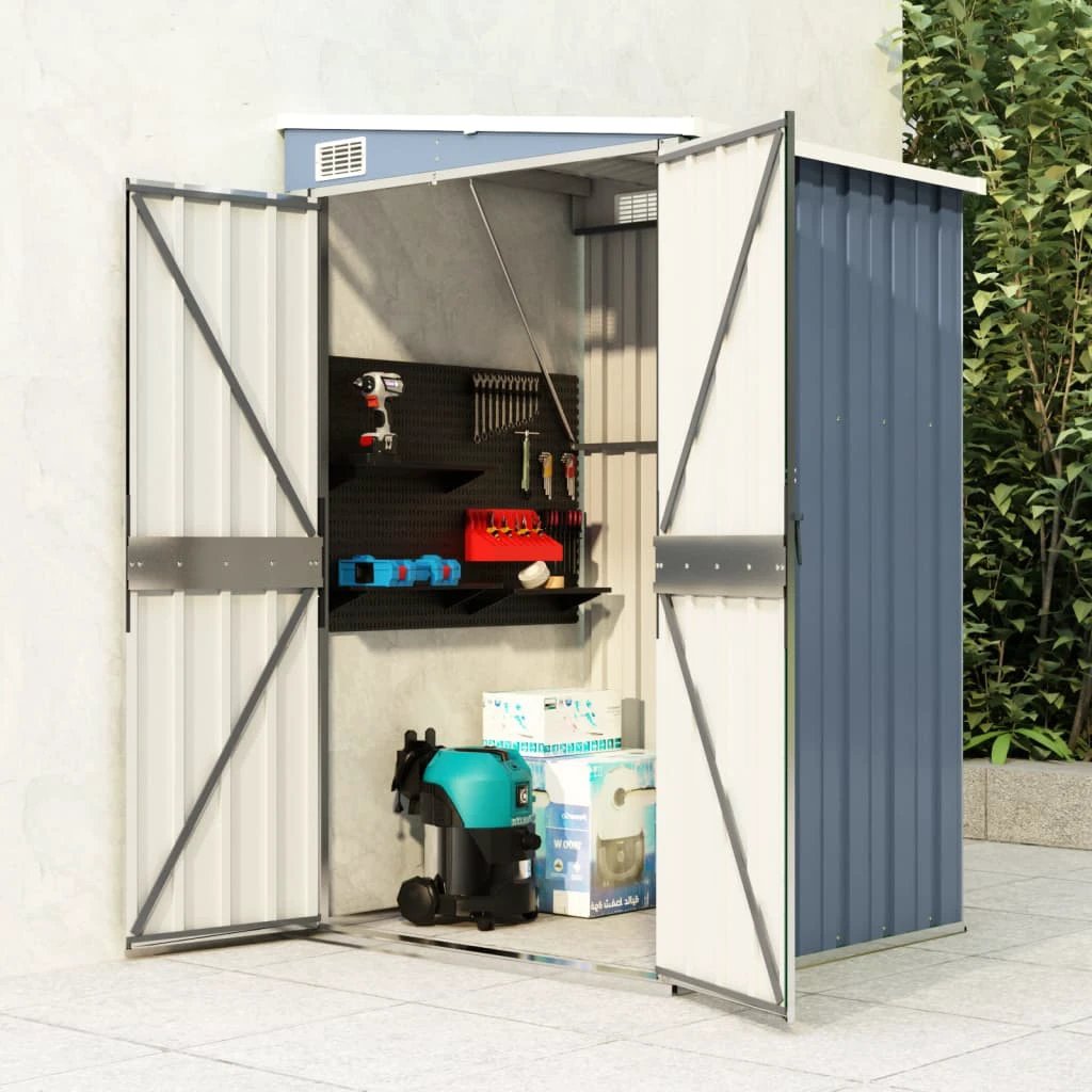 vidaXL vidaXL Wall-mounted Garden Shed Green 118x100x178 cm Galvanised Steel - Garden Shed