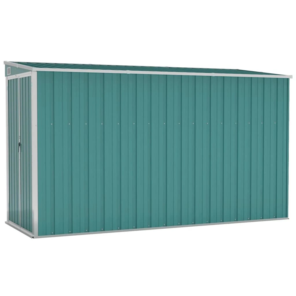 vidaXL Wall-mounted Garden Shed Green 118x100x178 cm Galvanised Steel by vidaXL