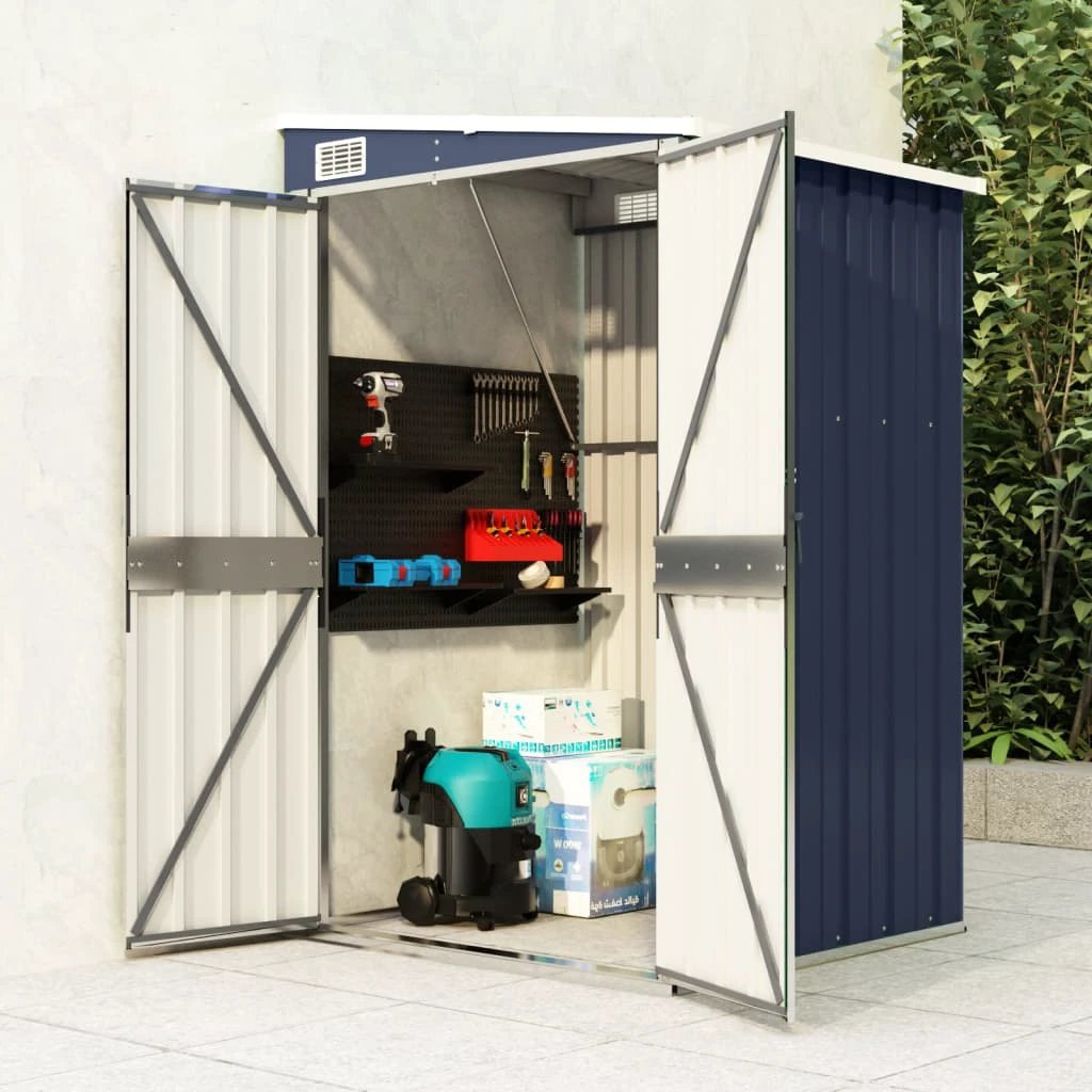 vidaXL Wall-mounted Garden Shed Green 118x100x178 cm Galvanised Steel by vidaXL