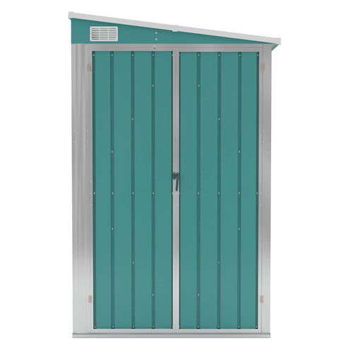 vidaXL vidaXL Wall-mounted Garden Shed Green 118x100x178 cm Galvanised Steel - Garden Shed