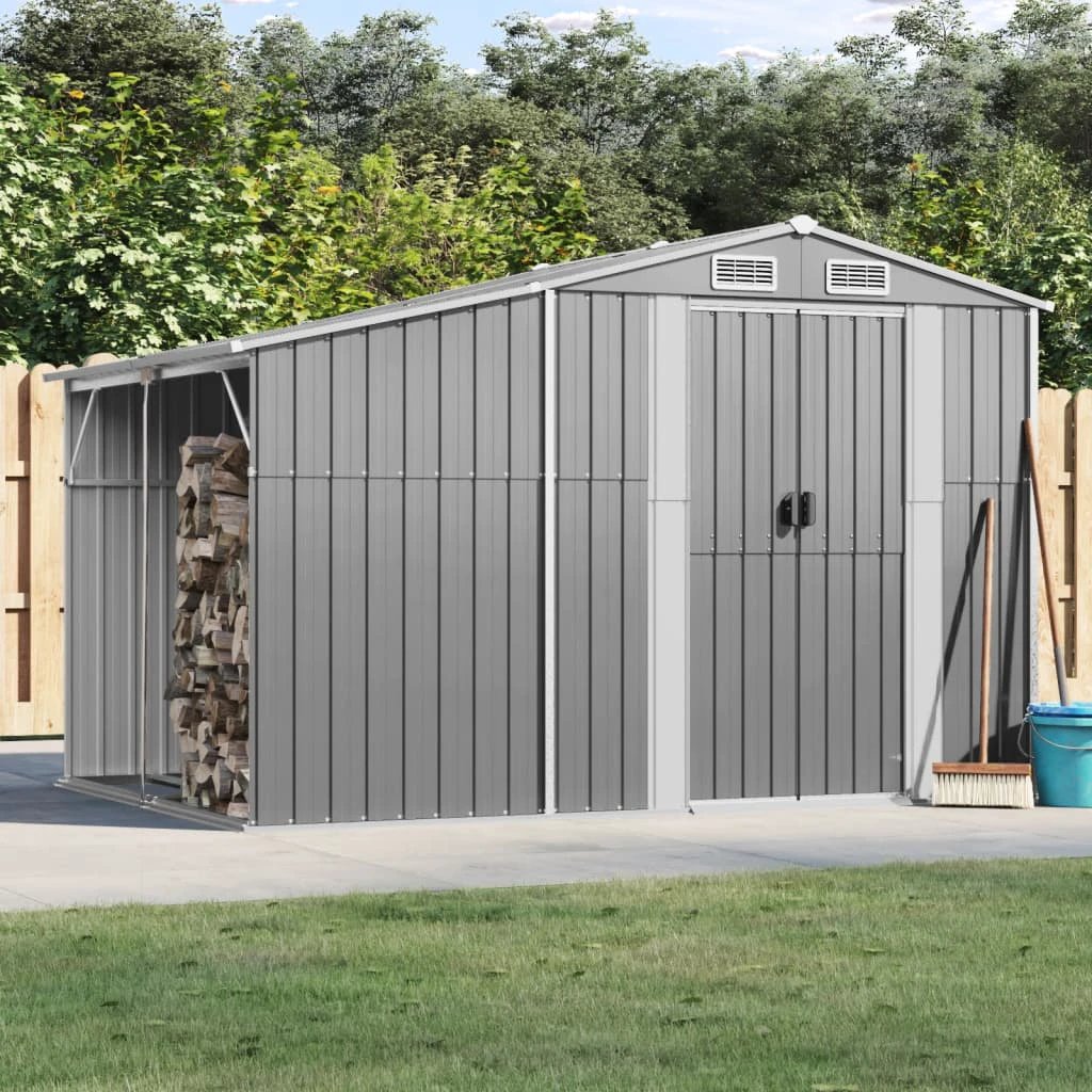 vidaXL Garden Shed Green 277x93x179 cm Galvanised Steel by vidaXL