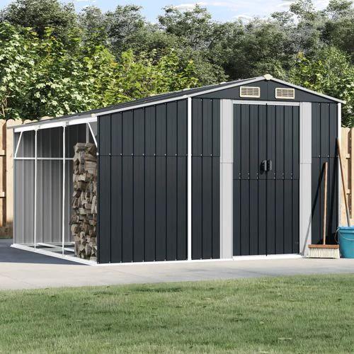 vidaXL Garden Shed Green 277x93x179 cm Galvanised Steel by vidaXL