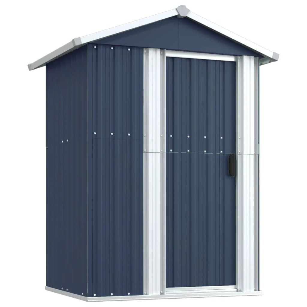vidaXL Garden Shed Green 126x97.5x177 cm Galvanised Steel by vidaXL