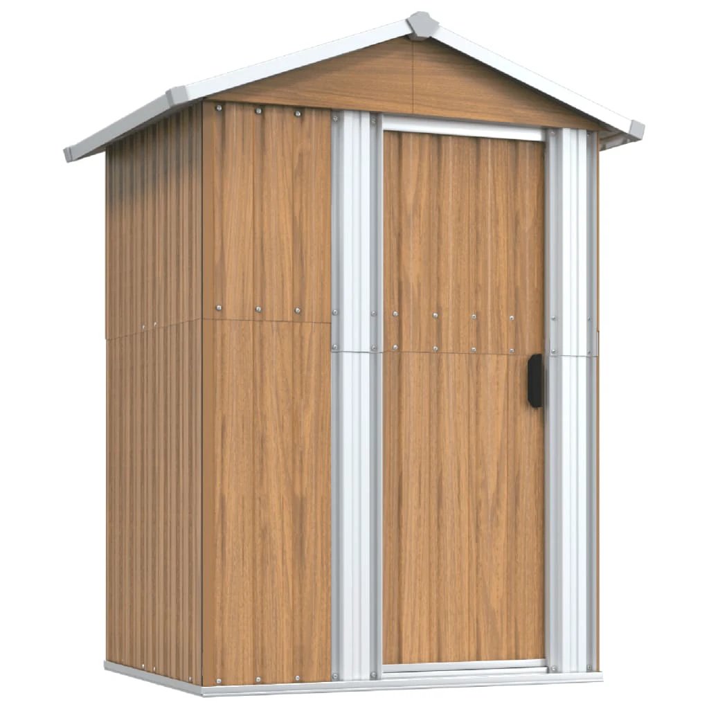 vidaXL Garden Shed Green 126x97.5x177 cm Galvanised Steel by vidaXL