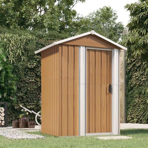 vidaXL Garden Shed Green 126x97.5x177 cm Galvanised Steel by vidaXL