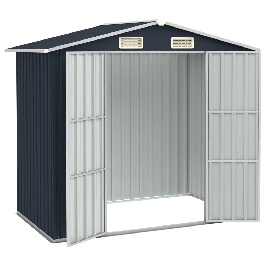 vidaXL Garden Shed Green 205x129x183 cm Galvanised Steel by vidaXL