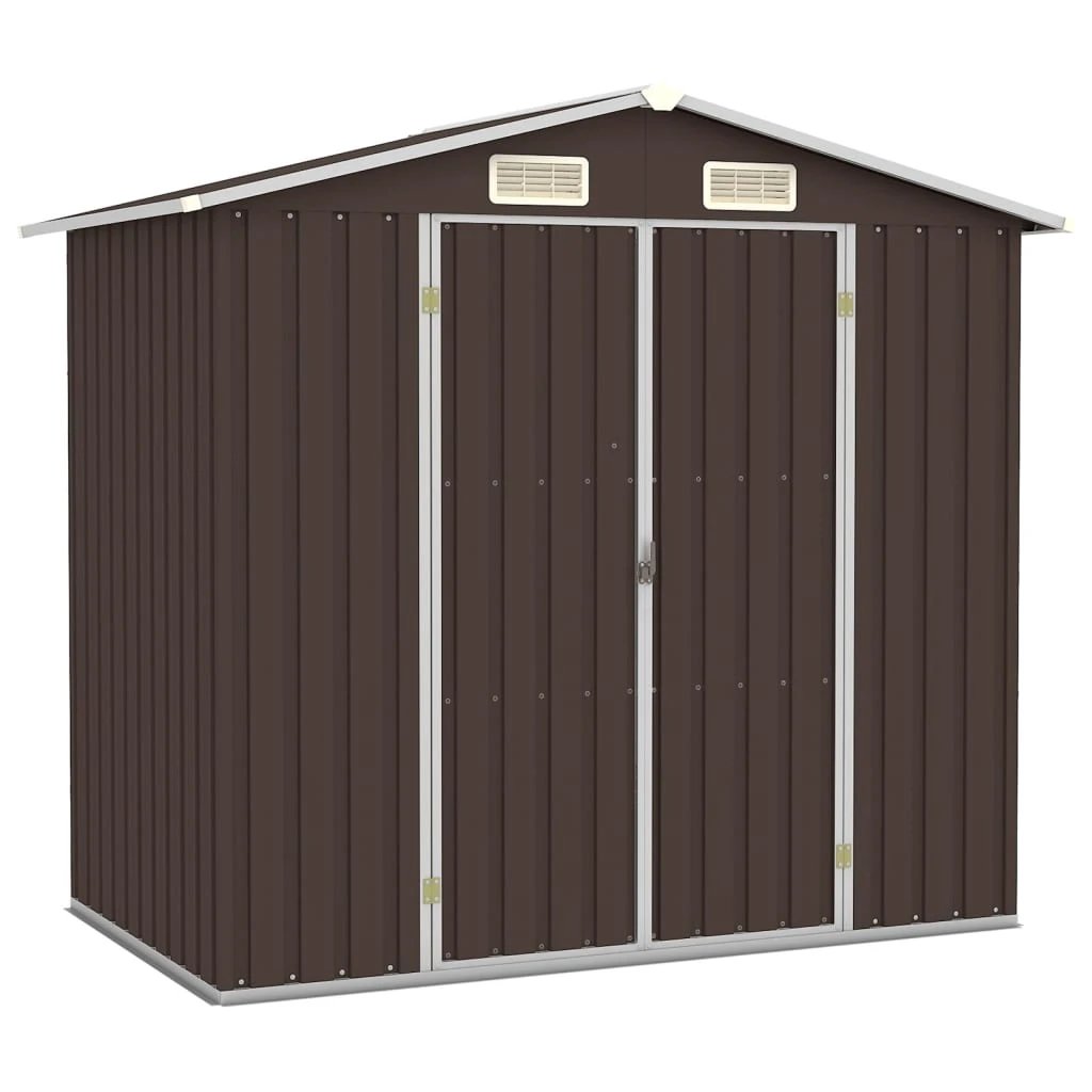 vidaXL Garden Shed Green 205x129x183 cm Galvanised Steel by vidaXL