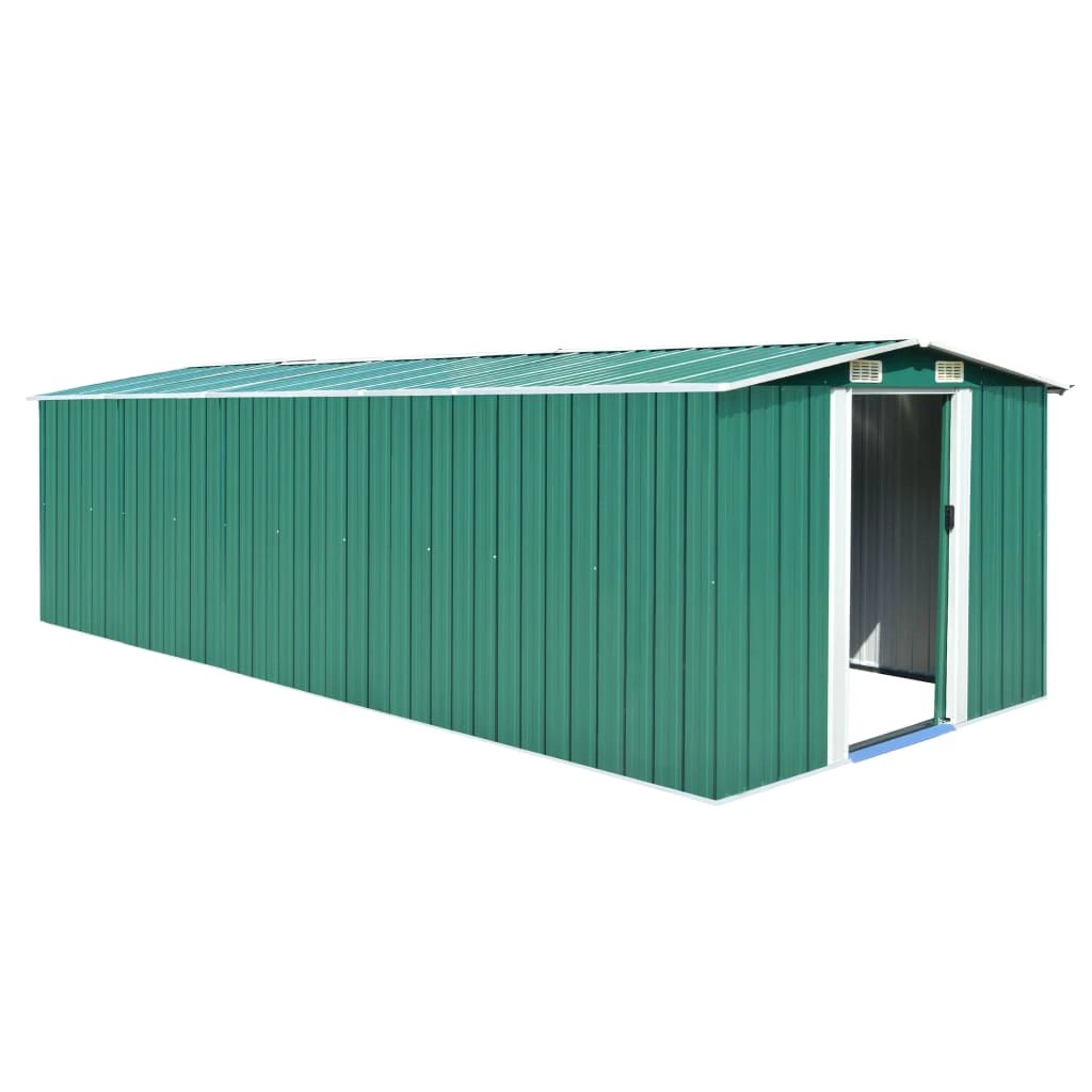 vidaXL Garden Shed 257x298x178 cm Metal Green - Garden Shed