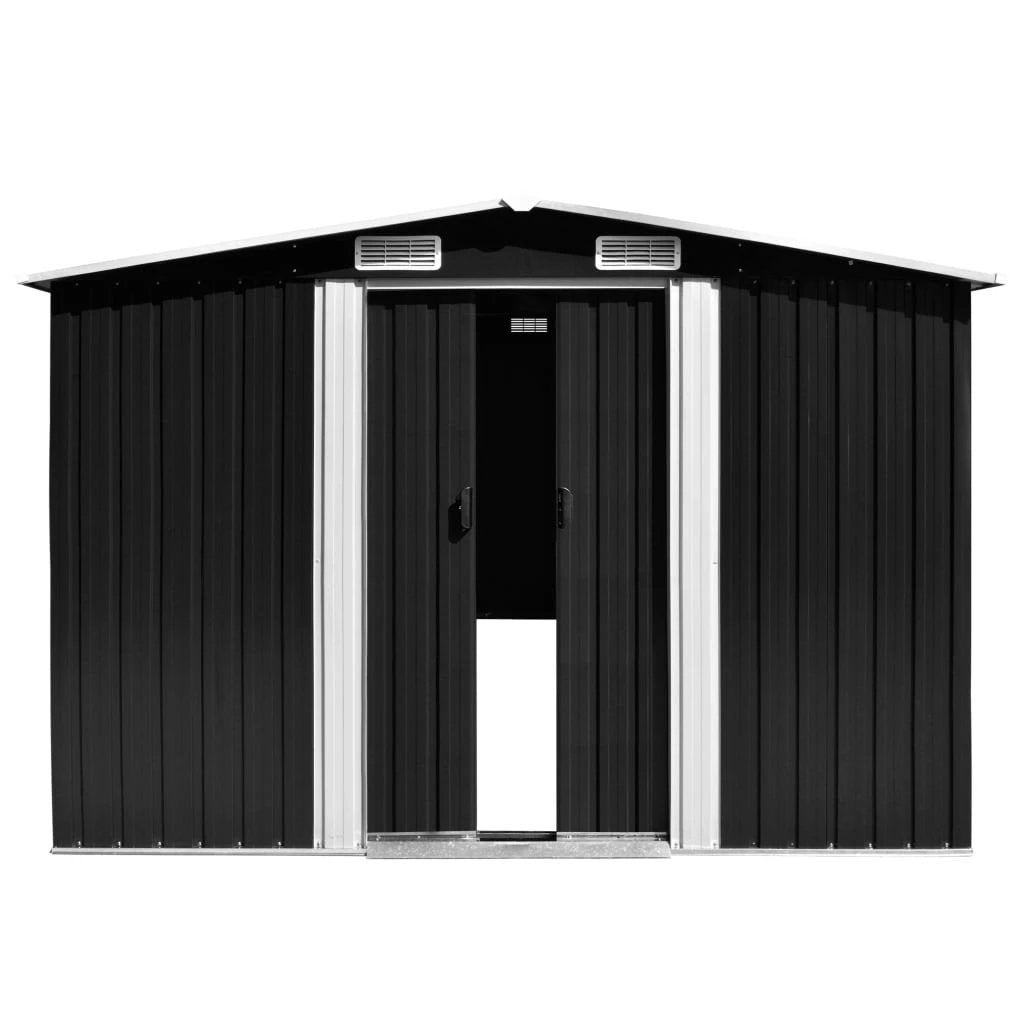 vidaXL Garden Shed 257x298x178 cm Metal Green - Garden Shed
