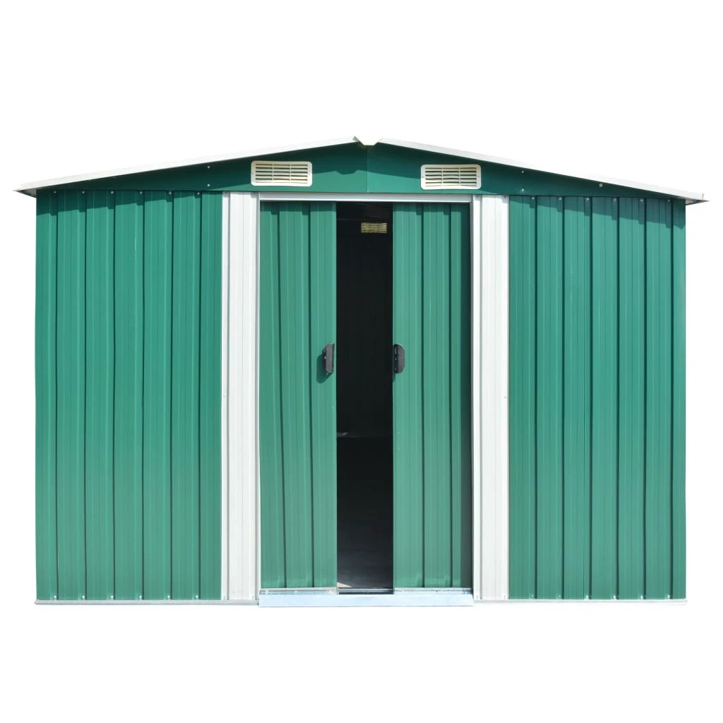 vidaXL Garden Shed 257x298x178 cm Metal Green - Garden Shed