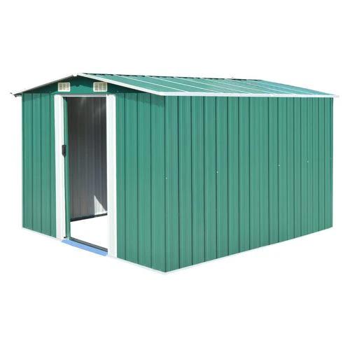 vidaXL Garden Shed 257x298x178 cm Metal Green - Garden Shed