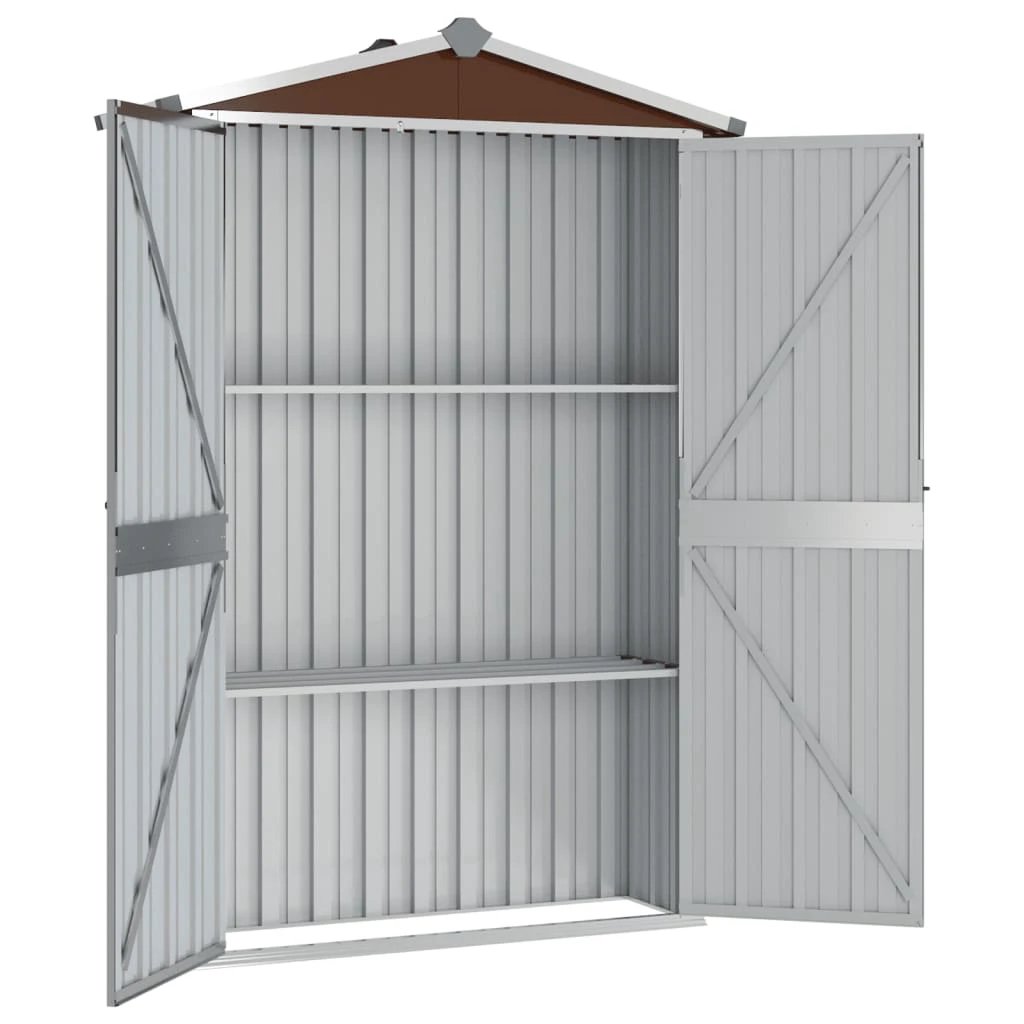 vidaXL Garden Shed Green 116x45x175 cm Galvanised Steel - Garden Shed