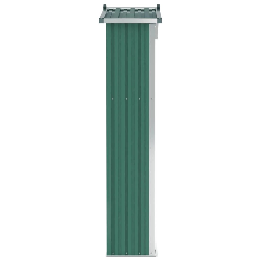 vidaXL Garden Shed Green 116x45x175 cm Galvanised Steel - Garden Shed