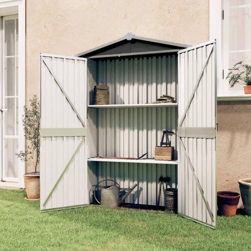 vidaXL Garden Shed Green 116x45x175 cm Galvanised Steel by vidaXL