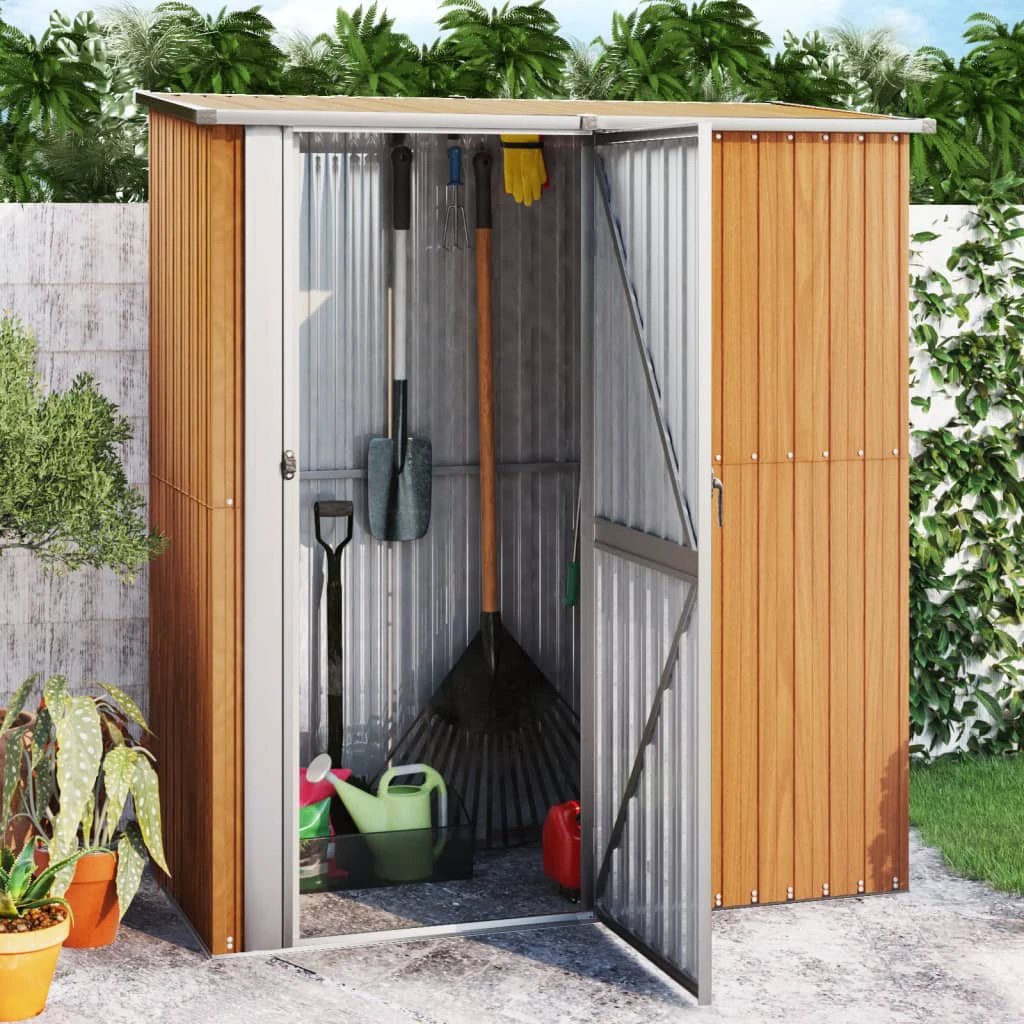 vidaXL Garden Shed Green 180.5x97x209.5 cm Galvanised Steel by vidaXL