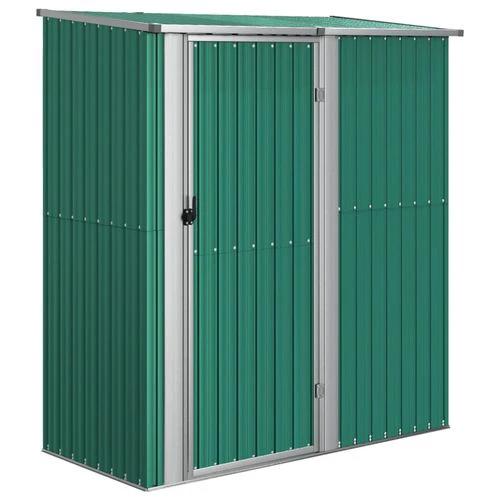 vidaXL Garden Shed Green 180.5x97x209.5 cm Galvanised Steel - Garden Shed
