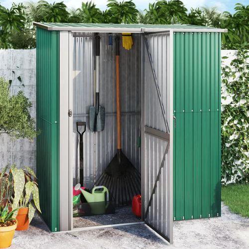 vidaXL Garden Shed Green 180.5x97x209.5 cm Galvanised Steel - Garden Shed