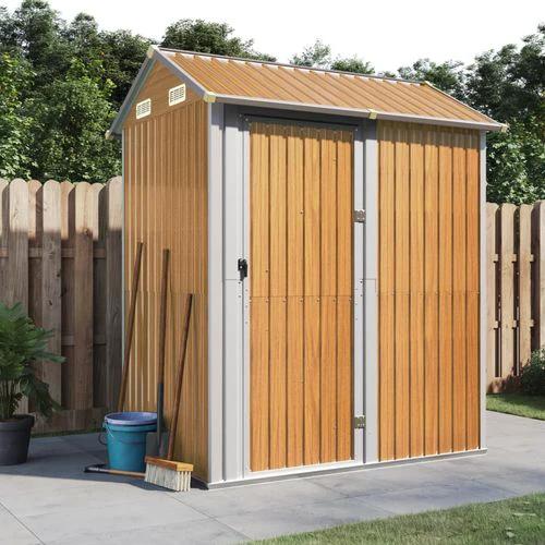 vidaXL vidaXL Garden Shed Green 192x152.5x237 cm Galvanised Steel - Garden Shed