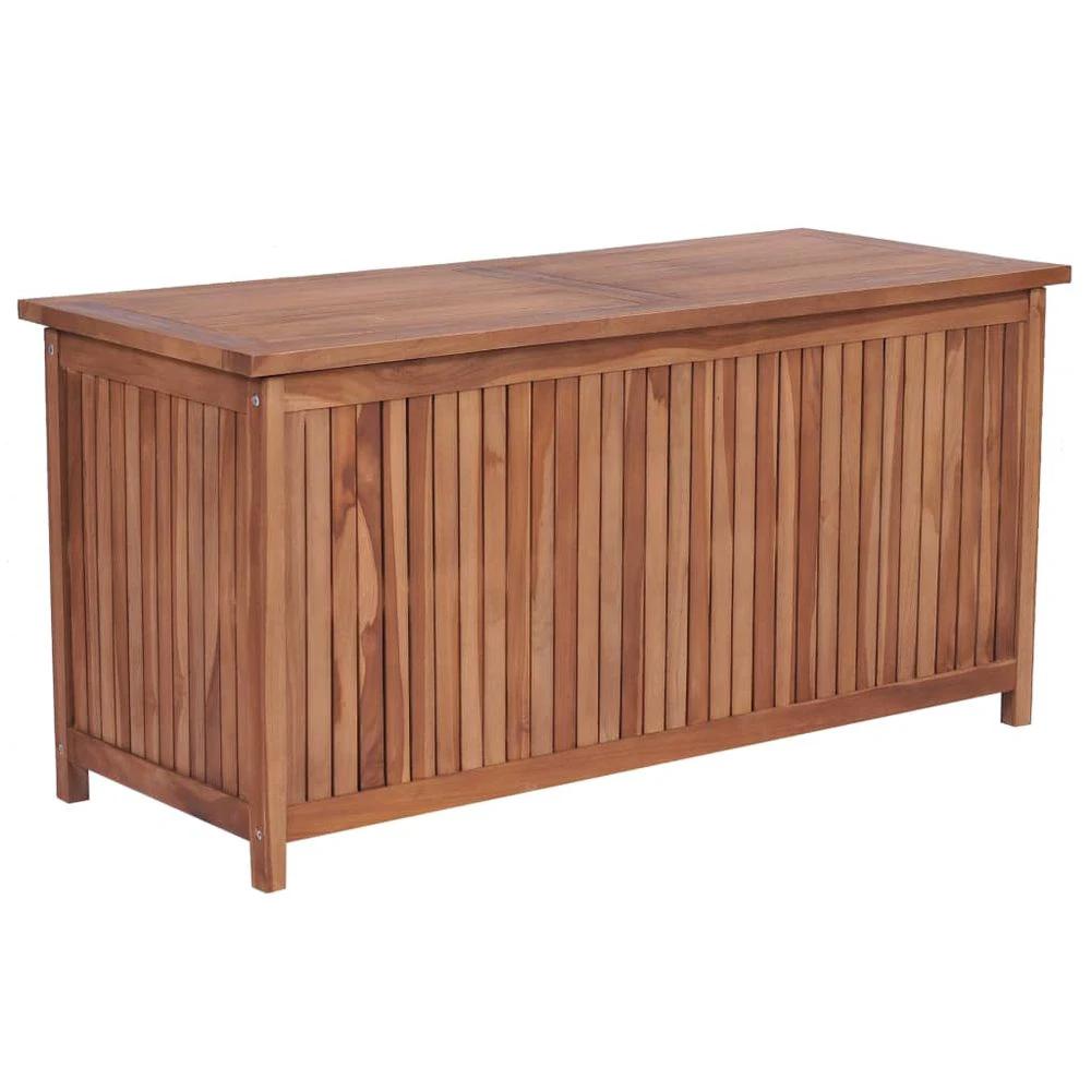 vidaXL Garden Storage Box 120x50x58 cm vidaXL Solid Teak Wood - Uncategorized Garden Storage