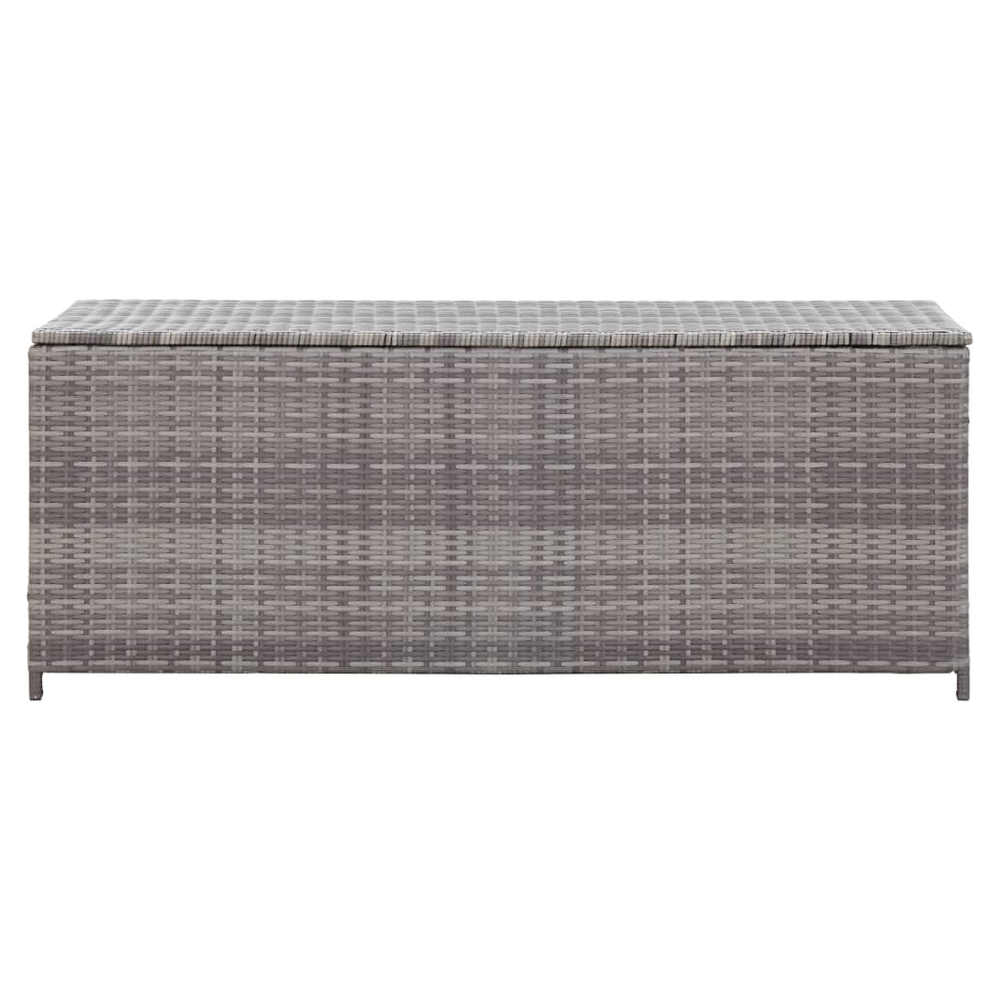 vidaXL Garden Storage Box Grey vidaXL 120x50x60 cm Poly Rattan - Uncategorized Garden Storage