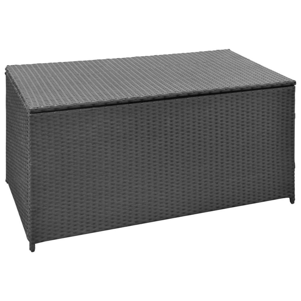 Garden Storage Box Grey vidaXL 120x50x60 cm Poly Rattan by vidaXL