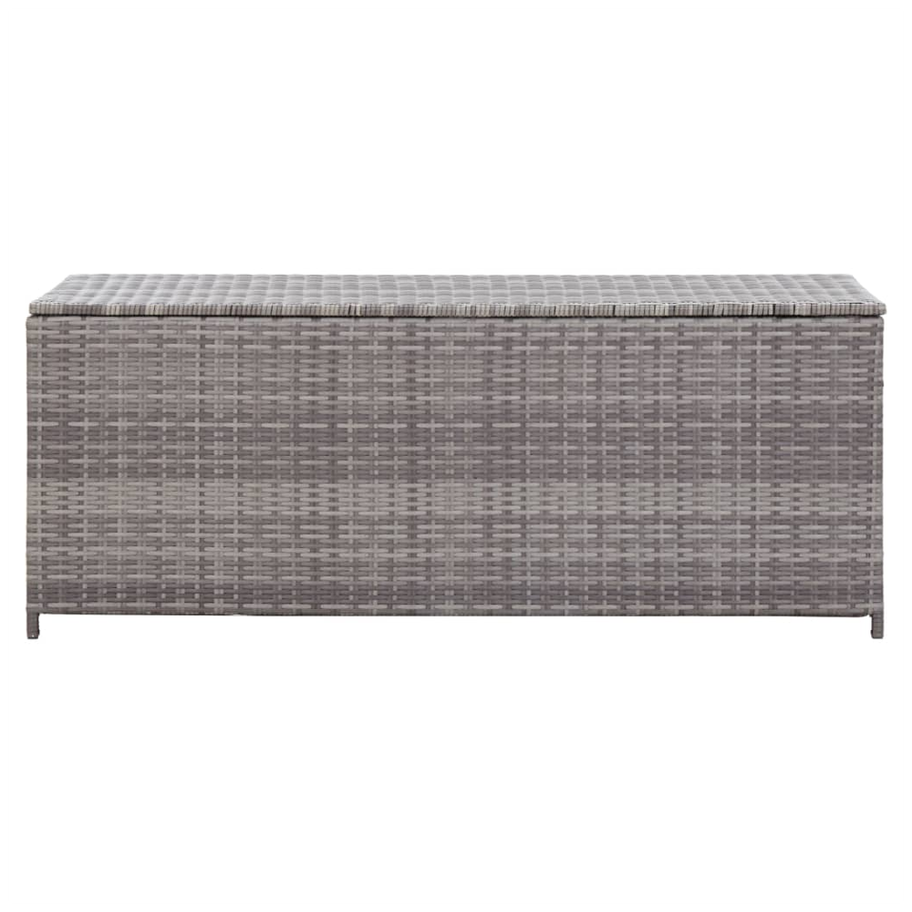 vidaXL Garden Storage Box Grey vidaXL 150x50x60 cm Poly Rattan - Uncategorized Garden Storage