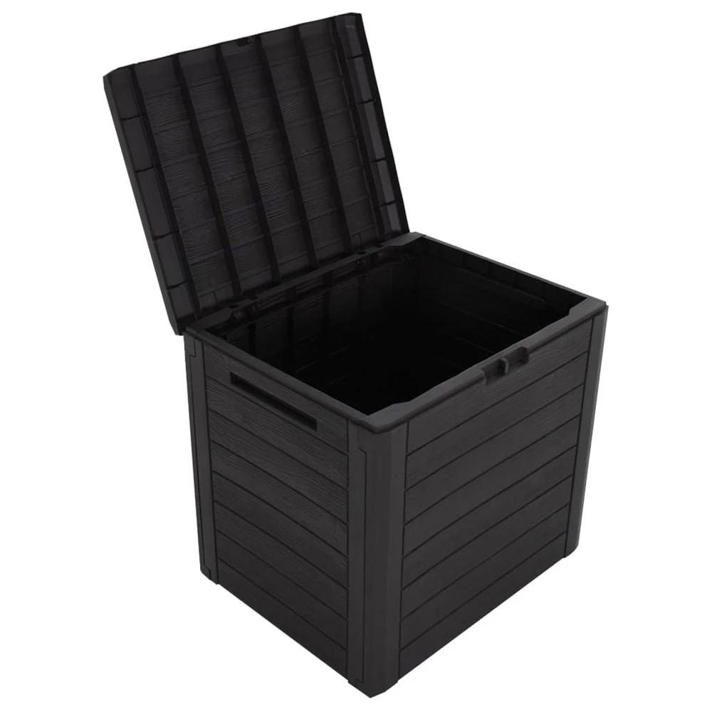 Garden Storage Box Brown vidaXL 58.5x46x55 cm Polypropylene by vidaXL