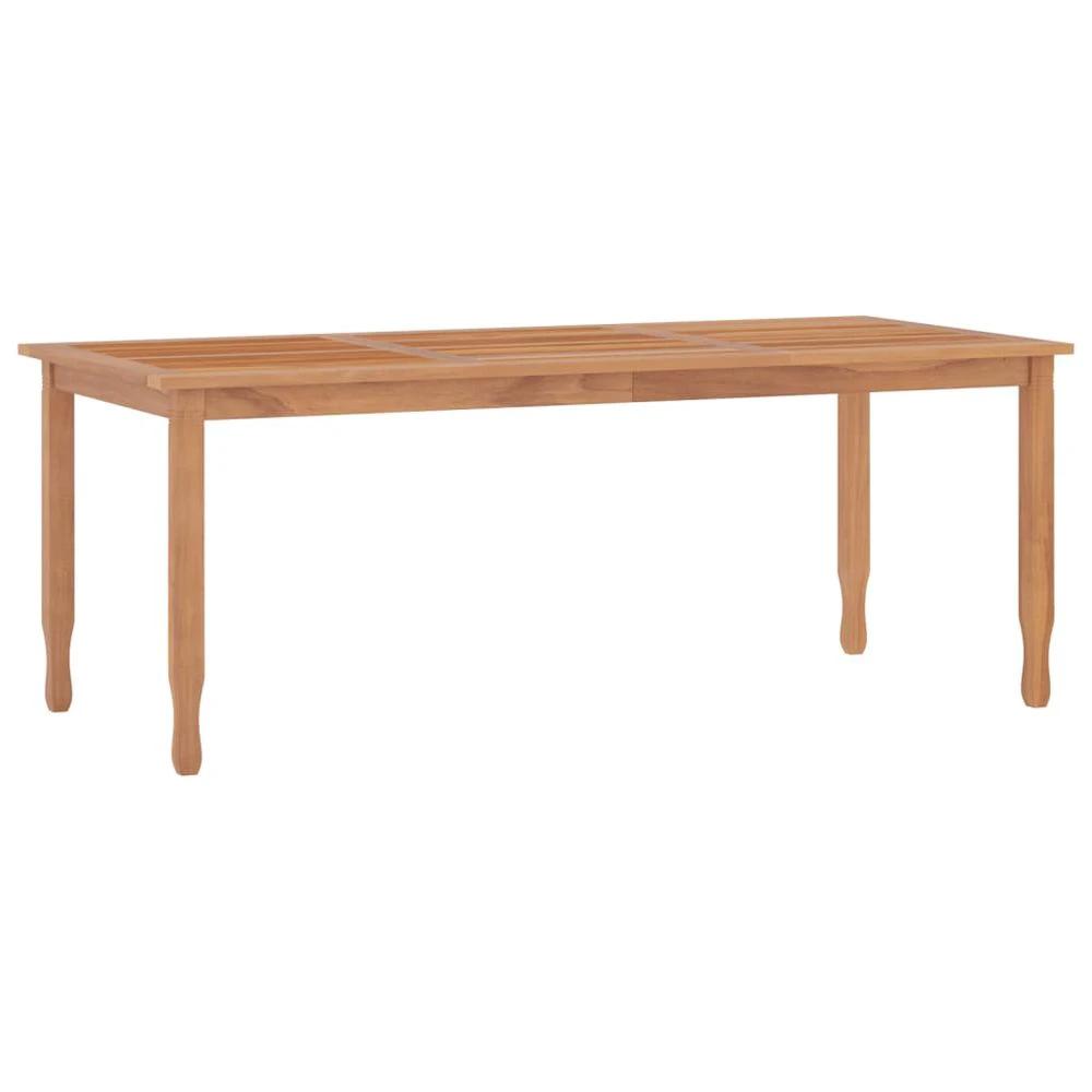 Garden Dining Table vidaXL 200x90x75 cm Solid Wood Teak by vidaXL