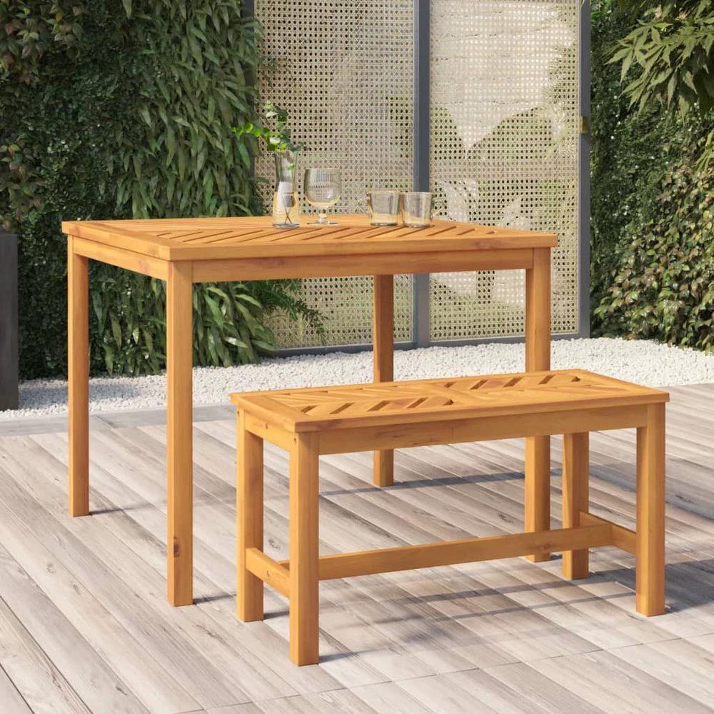 vidaXL Garden Dining Table vidaXL 90x90x74 cm Solid Wood Acacia - Uncategorized Garden Table