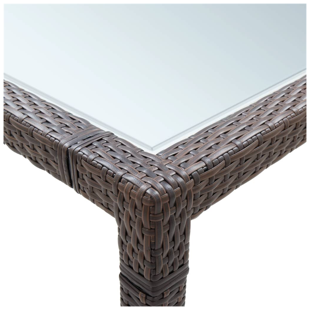 Outdoor Dining Table vidaXL Brown 200x150x74 cm Poly Rattan by vidaXL