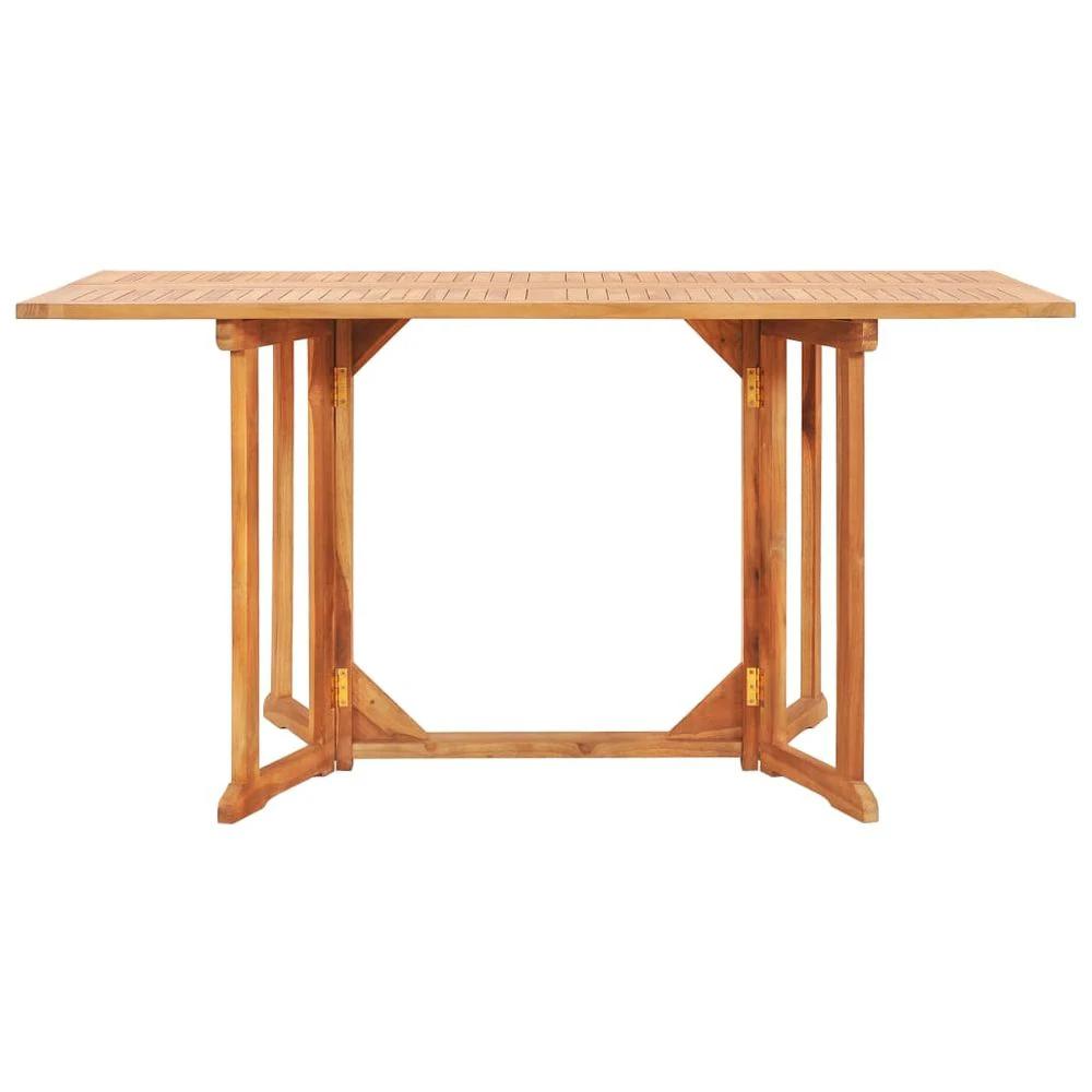 Folding Butterfly Garden Table vidaXL 150x90x75 cm Solid Teak Wood by vidaXL