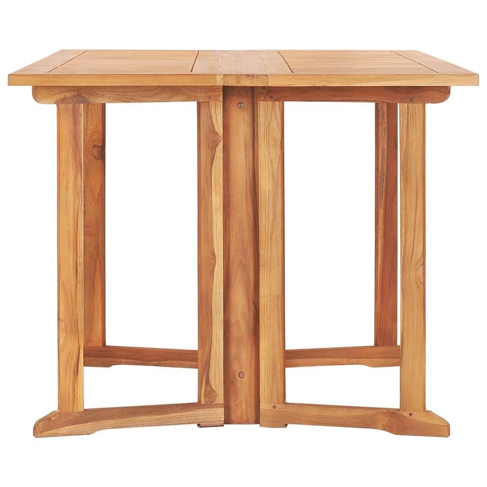 Folding Butterfly Garden Table vidaXL 150x90x75 cm Solid Teak Wood by vidaXL