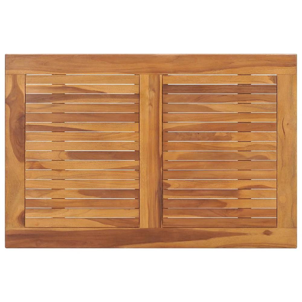 vidaXL Folding Garden Dining Table vidaXL 90x60x75 cm Solid Teak Wood - Uncategorized Garden Table
