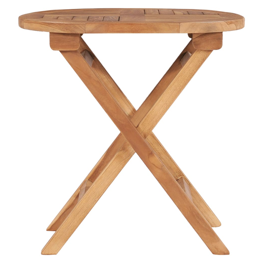 Folding Garden Table 45 cm vidaXL Solid Teak Wood by vidaXL