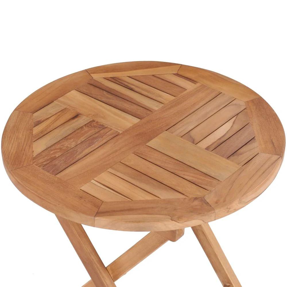Folding Garden Table 45 cm vidaXL Solid Teak Wood by vidaXL