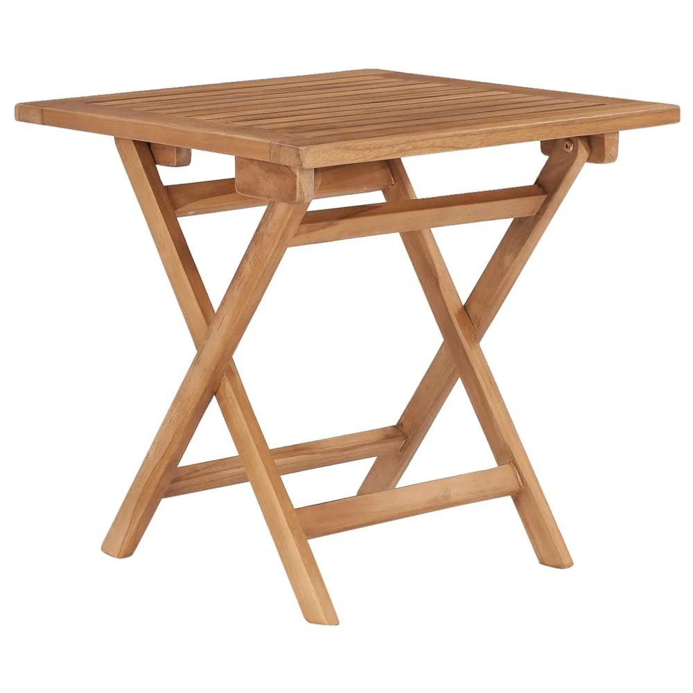 Folding Garden Table vidaXL 45x45x45 cm Solid Teak Wood by vidaXL
