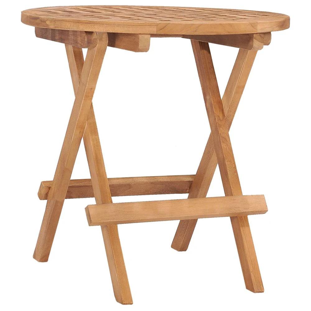 Folding Garden Table vidaXL 50x50x50 cm Solid Teak Wood by vidaXL