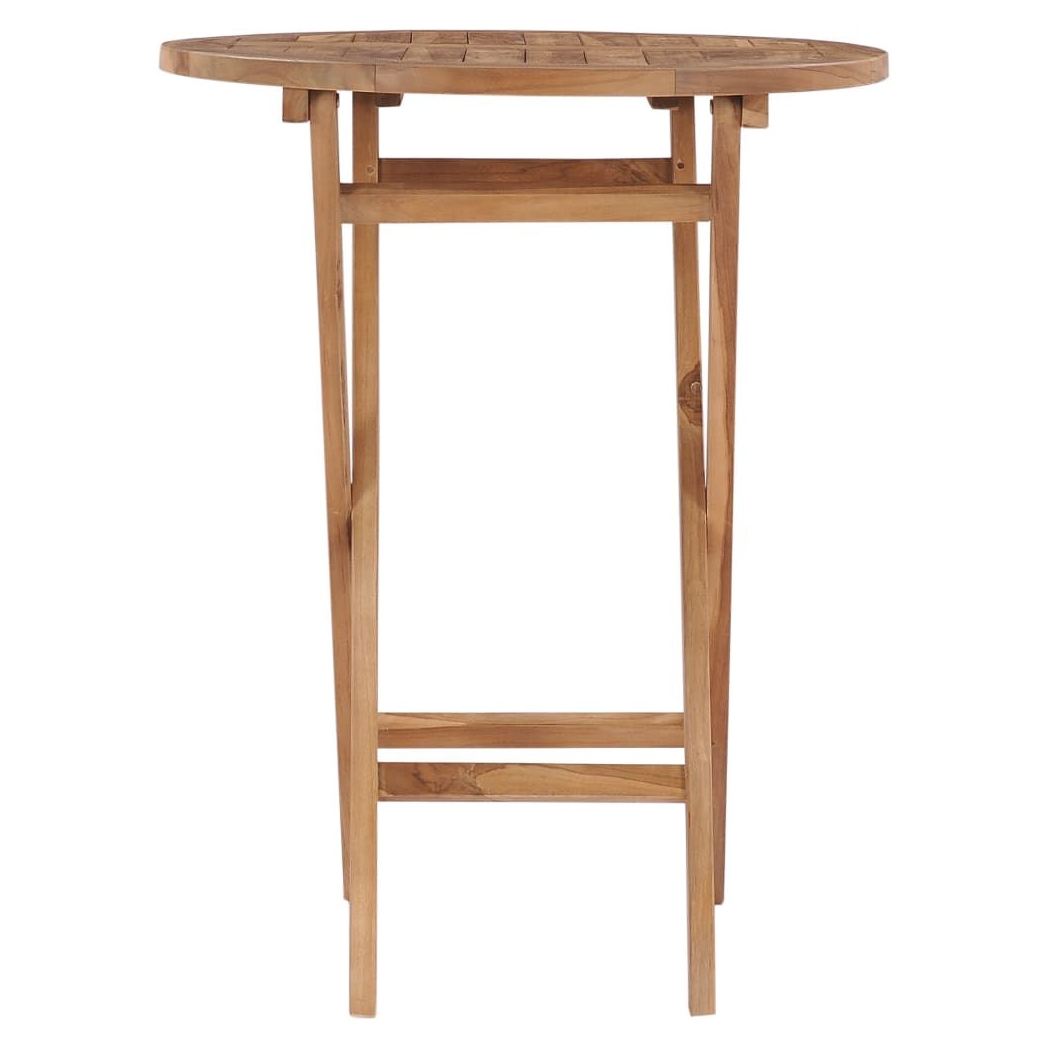 Folding Garden Table vidaXL 60 cm Solid Teak Wood by vidaXL